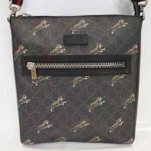 Gucci Shoulder Bag Messenger GG Supreme Tiger Black